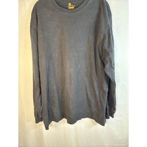 Men’s Carhartt Black Long Sleeve T Shirt Size Large Original Fit Preowned - Picture 6 of 10